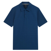 (XXL, Dark Blue) Ted Baker Mens Textured Collared Polo Shirt