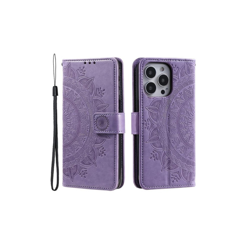 Skalo Iphone 15 Pro Mandala Wallet Case Purple 900223935793