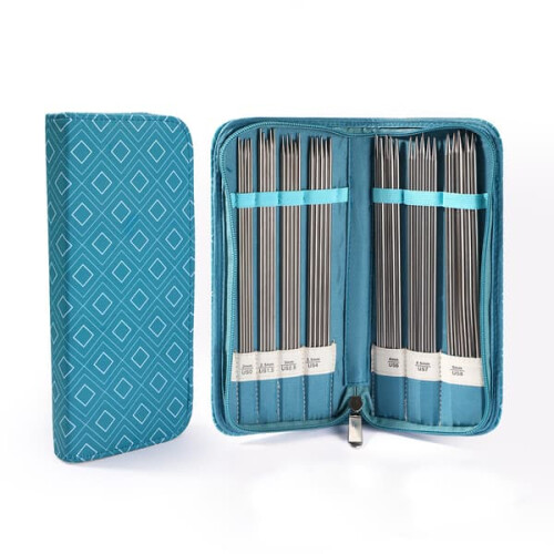 Stainless Steel Double Pointed Needles 20 cm with Case
