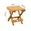 Bamboo Folding Stool Portable Bathroom Bench 31.5cm 4
