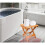 Bamboo Folding Stool Portable Bathroom Bench 31.5cm 5