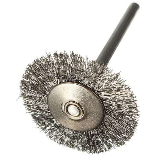 10 stk. rustfrie stålbørster, skivebørster, rundbørster, 25 mm diameter for