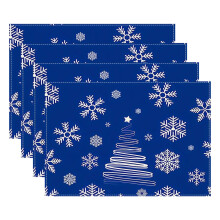 Weihnachtliches Platzset, Tischunterlage, Weihnachtsdekoration für Wohnzimmer, Platzset für Weihnachtsfeiern, Hochzeiten und den täglichen Gebrauch