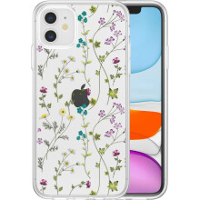 Cás Bláthanna Trédhearcach Comhoiriúnach (6.1”) Cás Tuairteora Cosanta Bláthanna Gleoite atá comhoiriúnach le iPhone11 - Trédhearcach