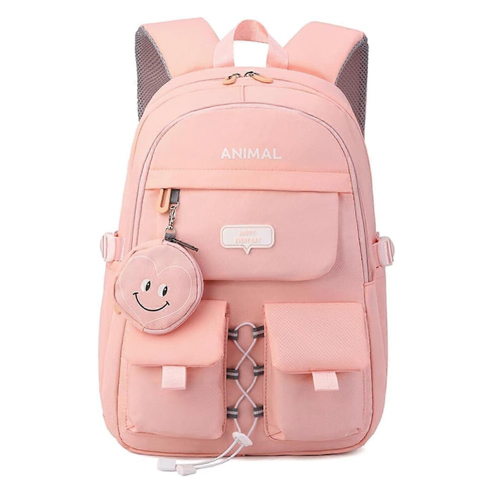 School Backpack for High School and College Students Pink