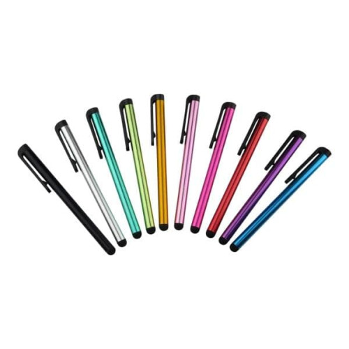 Pacote com 10 unidades - Caneta Touch / Caneta Stylus - Multicolorida para Celular