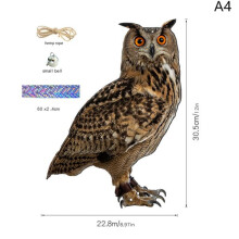 Scarecrow with Bells Owl Design Hanging Bird Repellent A4