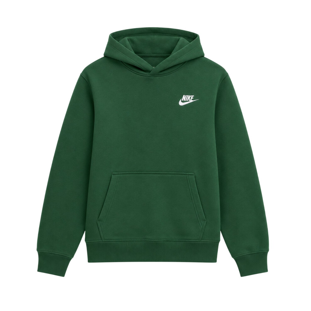 Nike (11-12 Years, Fir) Boys Club Long-Sleeved Pullover Hoodie