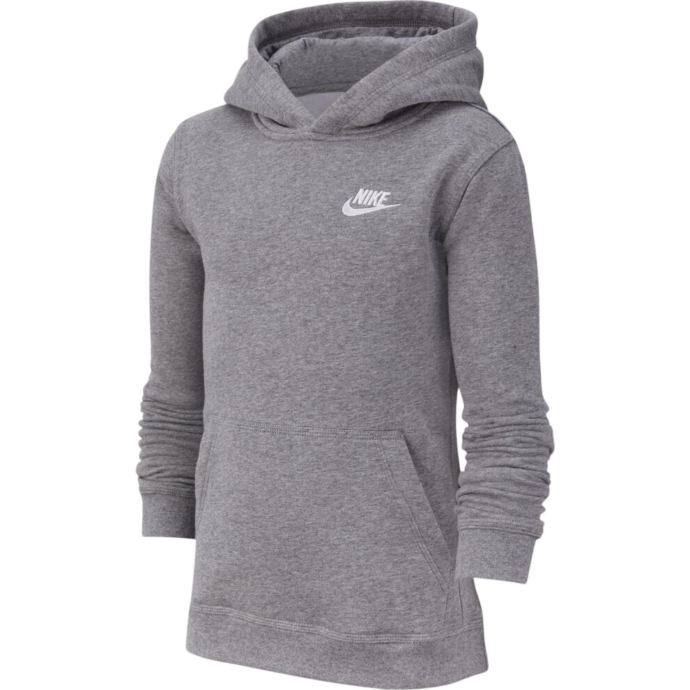 Nike (13 Years, Grey) Boys Club Long-Sleeved Pullover Hoodie