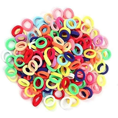 Hair Bands Colorful Rubber 200 Pcs