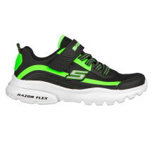 (12 UK Child, Black/Lime) Skechers Childrens/Kids Razor Trainers