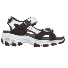 (10 UK Child, Black/White) Skechers Childrens/Kids Sports Sandals