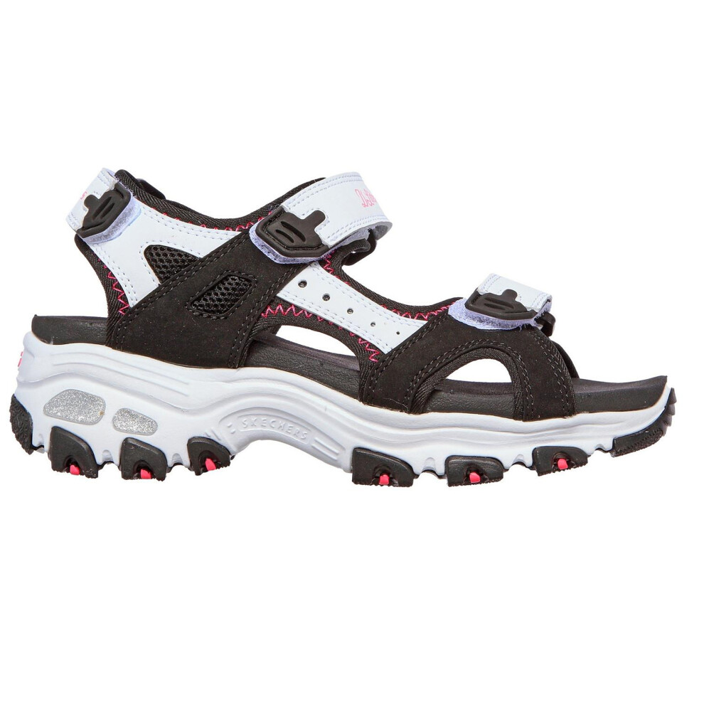 Skechers (12 Uk Child, Black/White) Childrens/Kids Sports Sandals