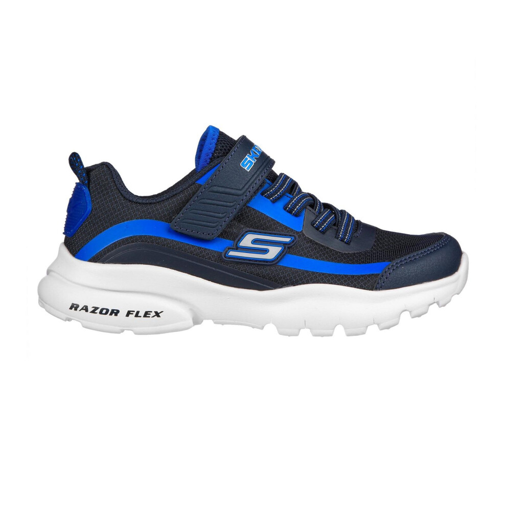 Skechers (10 Uk Child, Navy/Blue) Childrens/Kids Razor Trainers