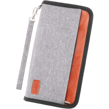 Passport case RFID blocking waterproof grey