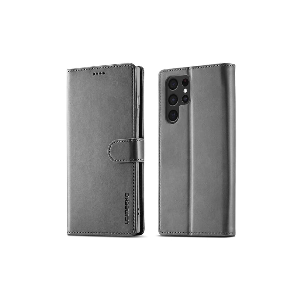 Lc.imeeke Wallet Case For Samsung Galaxy S24 Ultra Grey 962125338416