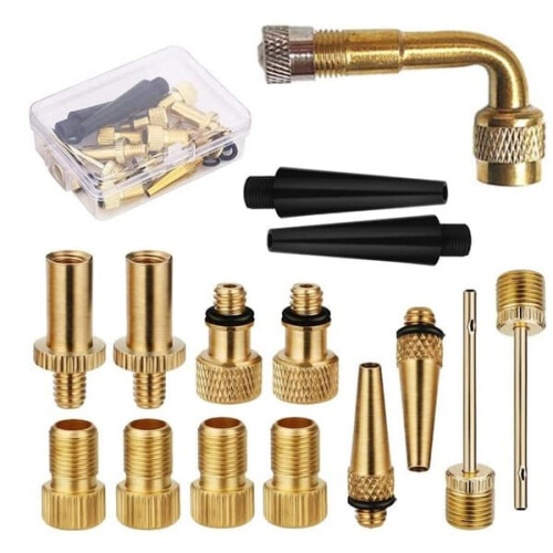 Bicycle Pump Valve Adapter Set 15 Pieces