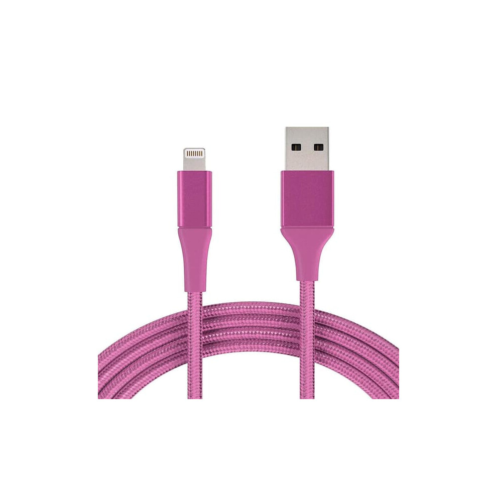 Lightning Cable Nylon 2M Fast Charging Pink 900223930231