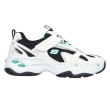 (3 UK, White/Black) Skechers Childrens/Kids DLites 4.0 Chunky Sole Trainers