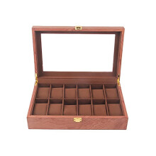 Watch Box Wooden Cherry Finish for 12 Watches