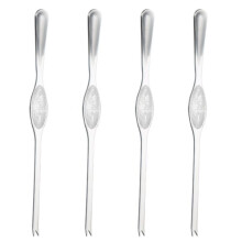 Set furculițe crab din oțel inoxidabil, 4 piese, 20 cm, argintiu
