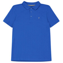 (14-15 Years, Royal Blue) Farah Boys Bugsworth Embroidered Short-Sleeved Polo Shirt