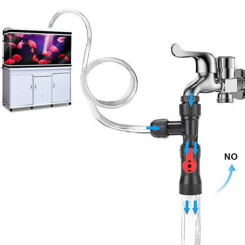 Aquarium water changer kit with faucet adapter