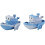 Boat Toy with Reel Motor 2pcs Blue 1