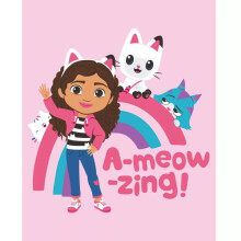 Flísová deka Gabby's Dollhouse a meow zing 100x140cm