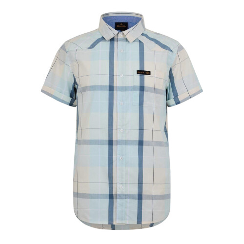 Bench Bench Mens Checked Fitted Short-Sleeved Shirt