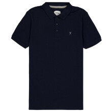 (14-15 Years, Navy Blazer) Farah Boys Bugsworth Embroidered Short-Sleeved Polo Shirt