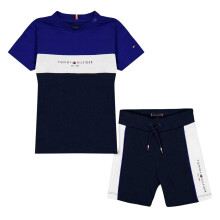 (12 Months, Blue) Tommy Hilfiger Childrens/Kids Essential T-Shirt & Shorts Set
