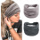 Women's wide boho yoga headband gray 1
