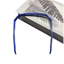 Square invisible hairband for curly hair blue