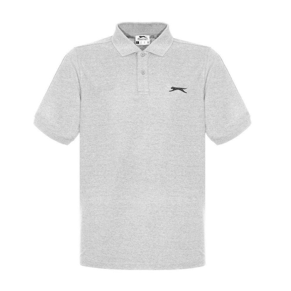 Slazenger (3Xl, Grey Marl) Mens Embroidered Logo Polo Shirt