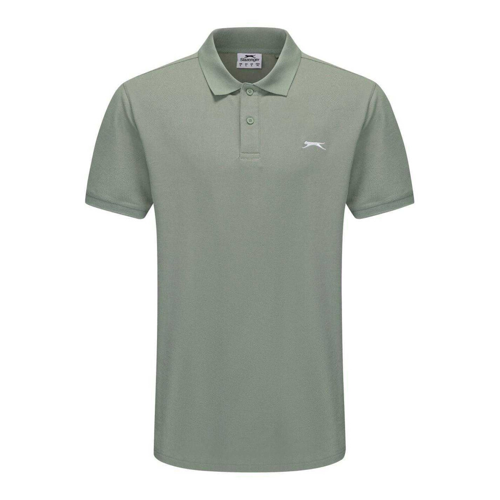 Slazenger (L, Pistachio) Mens Embroidered Logo Polo Shirt