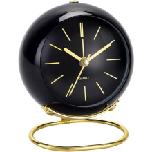 Retro Analog Alarm Clock with Night Light Battery Powered