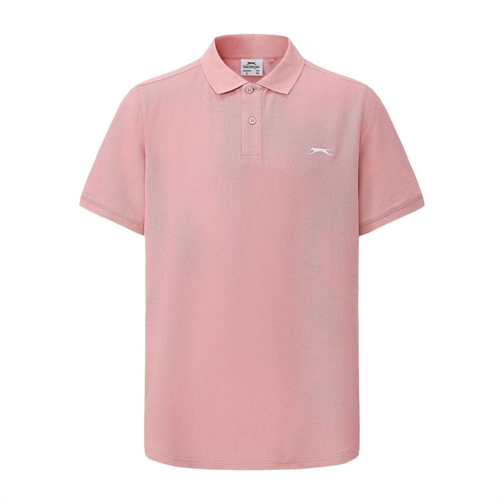 Slazenger (3Xl, Light Pink) Mens Embroidered Logo Polo Shirt
