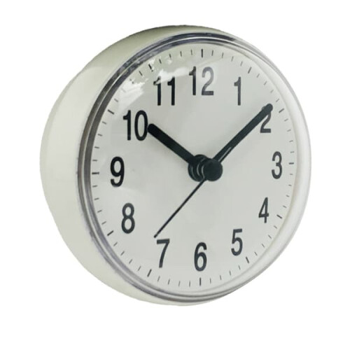 Mini wall clock with suction cup fog and waterproof
