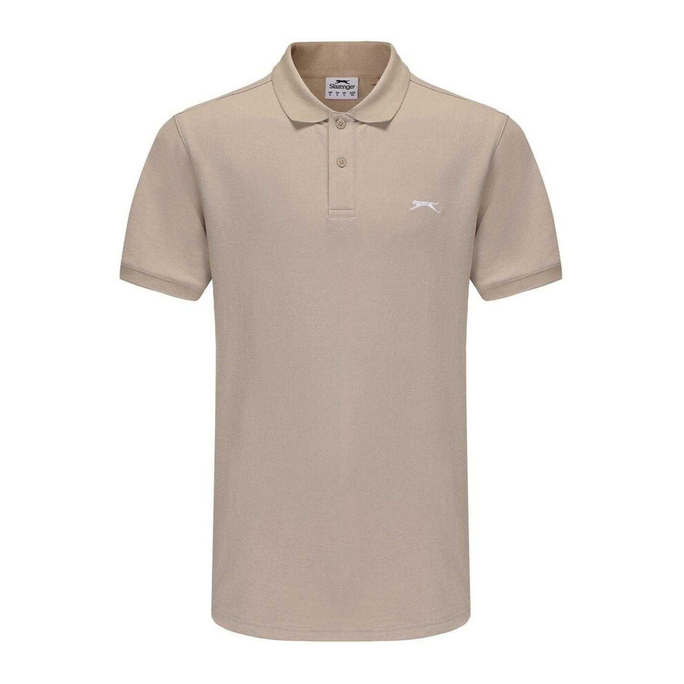 Slazenger (L, Burgundy Marl Marl) Mens Embroidered Logo Polo Shirt