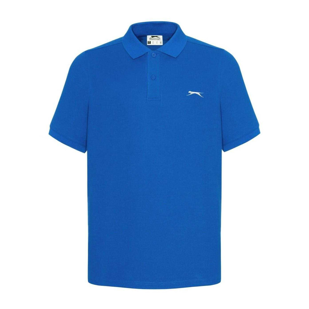 Slazenger (L, Royal Blue) Mens Embroidered Logo Polo Shirt