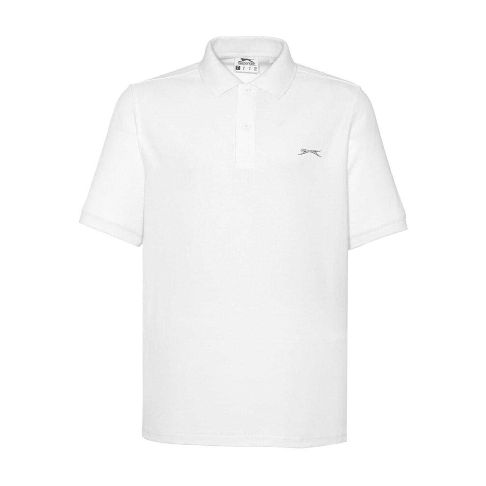 Slazenger (3Xl, White) Mens Embroidered Logo Polo Shirt