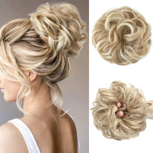 TESOON curly human hair ponytail extension
