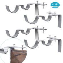 Curtain Rod Brackets Set Adjustable 2 Pairs