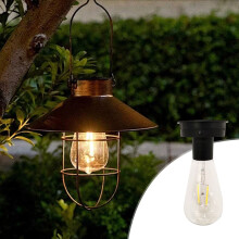 Solar Outdoor Light Bulb Waterproof Tungsten 1 Pack