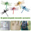 3D artificial dragonfly fridge magnet home decor 3