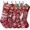 Gestrickte Weihnachtsstrümpfe, rustikal, 45 cm, 6er-Pack 1