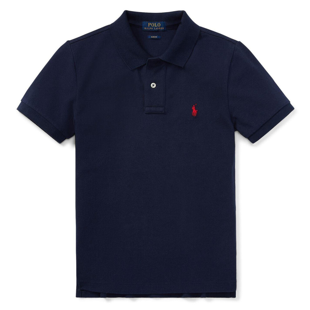 Ralph Lauren (10 Years, French Navy) Boys Custom Short-Sleeved Polo Shirt