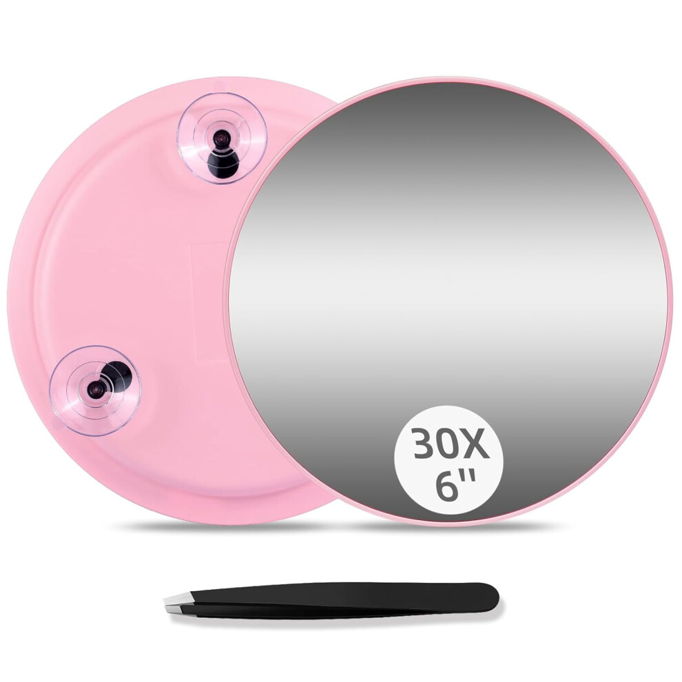 Round Makeup Mirror 10X/20X/30X 6 inch with 3 Suction Cups