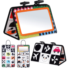 Kids' Abdominal Mat with Mirror Black and White 1pc